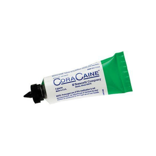 Bosworth 16621 Cora-Caine Topical Tubes 16% Benzocaine Non Flavored 36/Bx 4 Gm Bosworth 16621 Cora-Caine Topical Tubes 16% Benzocaine Non Flavored 36/Bx 4 Gm